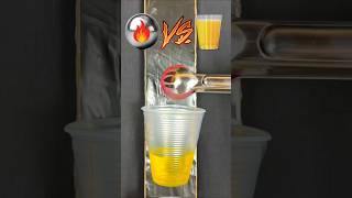 🔥☑️ hot iron vs juice ❌🥤 decompressionsatisfying experimentshorts MrBeastMrBeanPinkfong [upl. by Norvil]