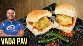 Vada Pav Recipe  How To Make Vada Pav At Home  Batata Vada  Indian Culinary League  Varun [upl. by Ahsaek]