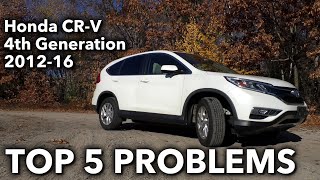 Top 5 Problems Honda CRV SUV 4th Generation 201216 [upl. by Adnoved]