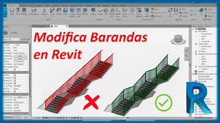 Modificar Barandilla en Revit 💡 [upl. by Mosora]