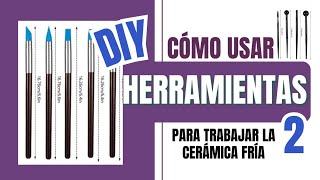 Cómo usar herramientas para trabajar con cerámica fría Tutorial básico para principiante Parte 2 [upl. by Boelter657]