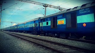 Indias RAREST AC EXPRESS  Uniform Blue SUPER AC EXPRESS creates some MUSIC  Indian Railways [upl. by Anilra]