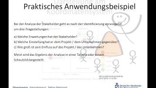 Wissensbaustein Stakeholder und Stakeholderanalyse [upl. by Notsniw]