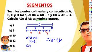 Ejercicio resuelto de SEGMENTOS  Geometría geometria geometry matematica [upl. by Lered]