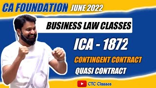 Contingent and Quasi Contract Under ICA 1872 I CA Foundation [upl. by Seys]