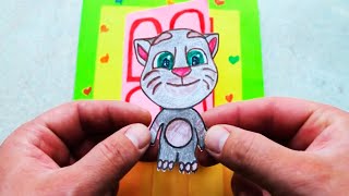 Paper Book DIY My Talking Tom 2 game [upl. by Senskell694]