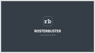 RosterBuster App  The 1 Airline Flight and Cabin Crew App [upl. by Alleahcim]