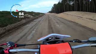 Barton NXT 300  0  80 test przyspieszenia  dirtbike acceleration [upl. by Slayton]