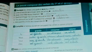 le passé composé des verbes du 1 et 2 groupe cahier dexercices page 37 [upl. by Esyned]