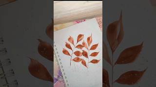 Watercolor leafs  watercolour leaves painting art shorts [upl. by Pascoe]