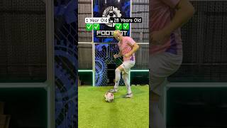 Age vs Skill 1YearOld vs 28YearOld in Footbot Challenge Showdown ⚽👶🆚👨💪 [upl. by Nonnel]