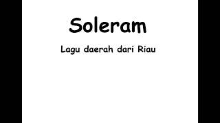 karaoke lagu soleram [upl. by Submuloc]