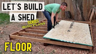 How to build a storage shed  Floor  Part 1  Plans available [upl. by Ilrebmik]