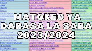 NECTA STANDARD SEVEN RESULTS 2023 MATOKEO YA DARASA LA SABA 202324 NECTA PSLE RESULTS 20232024 [upl. by Hobart]