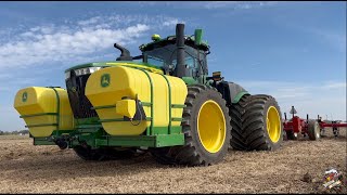 John Deere 9R 640 Tractor pulling an Unverferth Zone Builder  Ripping the Fields [upl. by Nations]