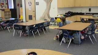 ASC 1749  ShakeOut Drill Kindergarten Class at Frazier Park Elementary School [upl. by Eemyaj]