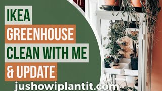 Ikea Green House Cabinet Fabrikor Houseplant Tour amp Clean With Me [upl. by Rramo]