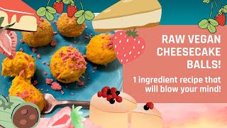 Kitchen Stories Episode 4 Raw Vegan Cheesecake Balls  1 Ingredient recipe that will blow your mind [upl. by Elohcan]