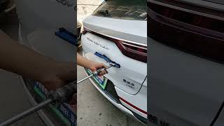 Tailgate sheet metal dent correction process Good tools and machinery can increase work efficiency [upl. by Nastassia286]