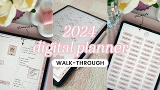 2024 Digital Essential Planner WalkThrough 🩷🪩🌷  GoodNotes 6 Setup Guide on iPad [upl. by Frerichs]