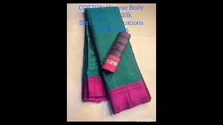 COTTON Viscose BodyPallu Pure SilkShri Krishna Creations9886047666 [upl. by Akimet973]