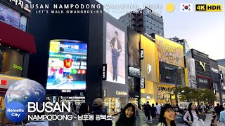 4K BUSAN Nampodong Night Walk Tour featuring BTS JungKooks Sign in Korea  4K 60fps UHD [upl. by Moitoso727]