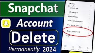 How to Delete Snapchat Account  Snapchat Account Delete kaise kare Permanently [upl. by Earle]