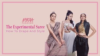 SAREE HACKS How to Drape Satin Silk Saree  How to Wear Saree for Beginners  Tia Bhuva [upl. by Atirres881]