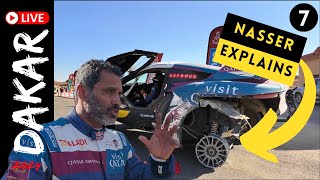 Dakar 2024  Nasser AlAttiyah erklärt  massive Schäden am Auto  Dakar Rally 2024 [upl. by Azaria]