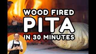 Wood Fired Pita Bread  How to Make Whole Wheat Pita Bread in a Wood Oven [upl. by Nael92]