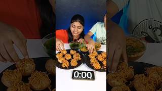 Spicy Maggi Spicy Pani Puri Challenge In 1 Minute  Golgappa  Indian Street Food Mukbang shorts [upl. by Dev985]