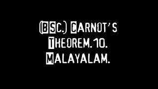 1063BSc Thermodynamics 10 Carnots TheoremMalayalam Physics guru Ennemcien15022021 [upl. by Namien]