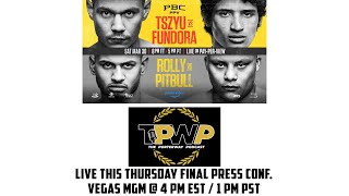 TSZYU VS FUNDORA LIVE Fight Week LIVE FROM VEGAS MGM WEIGNIN  TPWP [upl. by Sharos]