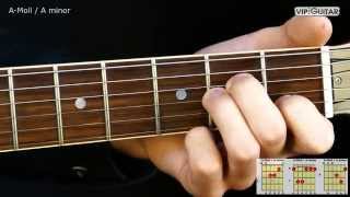 Gitarrenakkorde AMoll Akkord  A minor chord [upl. by Amble]