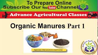 Organic Manures part 1 IBPS AFO HindiEnglish [upl. by Namrehs]