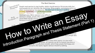 How to Write an Essay Introduction Paragraph with Worksheet [upl. by Atikahs]