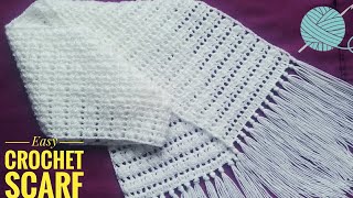 No vas a creer lo fácil que es tejer ésta Linda Bufanda a Crochet Tutorial 💯para PRINCIPIANTES [upl. by Cecilius]