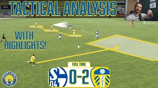 LEEDS UNITED vs SCHALKE04  TACTICAL ANALYSIS ATTACKING football for 90 minutes [upl. by Barhos]