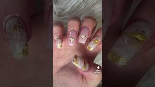 Acrylic nails hearts  mau về nail đơn giản [upl. by Oihsoy342]