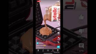 Nutella Waffle hack hacks nutella waffle milliondollarbaby shorts [upl. by Cilka]