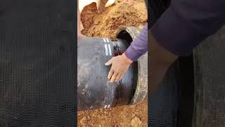 Adhesive connection process for underground drainage pipes [upl. by Willmert]