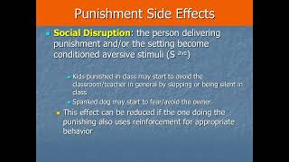 Behavior Analysis and Learning  Aversive Conditioning Pt3  Punishment Side Effects [upl. by Irafat]