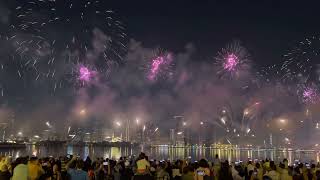 Sharjah UAE 2023 new year firework  apple iphone 13pro max [upl. by Nork]