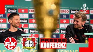 Die Pressekonferenz mit Xabi Alonso und Lukas Hradecky vor dem DFBPokalfinale in Berlin [upl. by Ssecnirp]