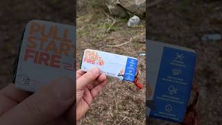 How to use a Pull Start Fire firestarter fire campfire firewood firestarters [upl. by Einatsed]