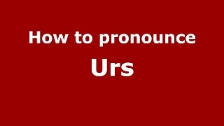 How to pronounce Urs KannadaKarnataka India  PronounceNamescom [upl. by Fortier]