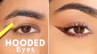 How To Large Wing Eyeliner on HOODED Eyes [upl. by Chrisman487]