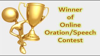 Winner of Online English OrationSpeech Contest 2023  Taju Creations  competition [upl. by Cottle975]