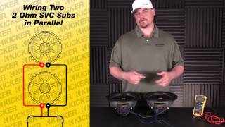 Subwoofer Wiring Two 2 ohm Single Voice Coil Subs in Parallel [upl. by Udella]