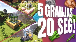 ✅ 10 GRANJAS simples MINECRAFT 120  granjas fáciles para empezar un survival 120 [upl. by Merp936]